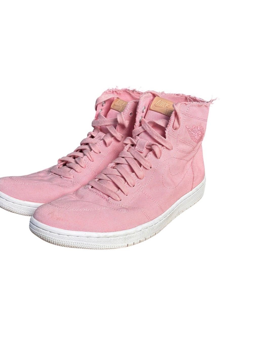 Nike Air Jordan 1 Retro High Decon Pastel Pink Canvas Sneakers Women’s Sz 9